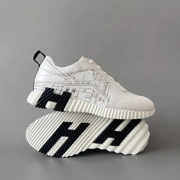 Hermes Bouncing calf leather logo printed Low cut - Image 6