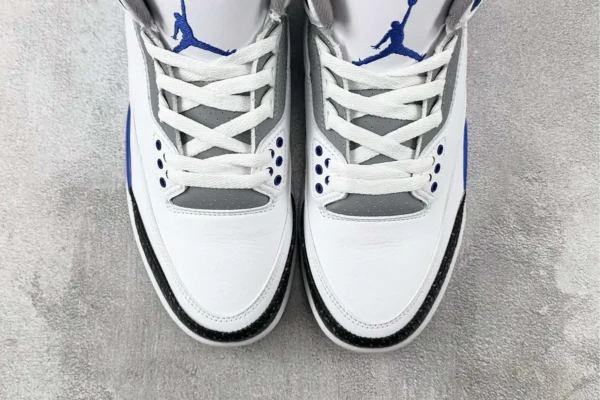 Air Jordan 3 retro "racer blue" Little Lightning White Blue - Image 7