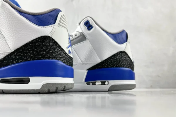 Air Jordan 3 retro "racer blue" Little Lightning White Blue - Image 8
