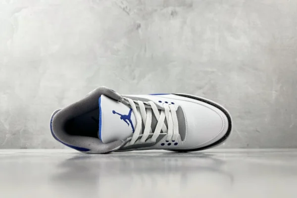 Air Jordan 3 retro "racer blue" Little Lightning White Blue - Image 3