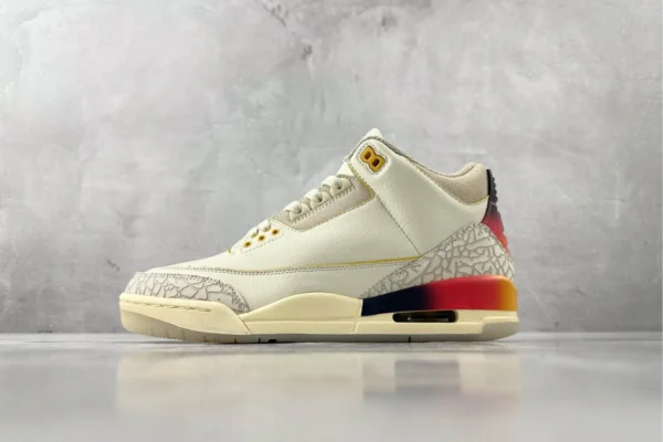 Air Jordan 3 co branded white, blue, and red