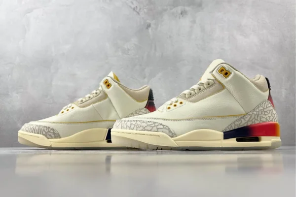 Air Jordan 3 co branded white, blue, and red - Image 5