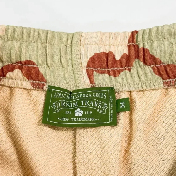 Denim Tears Yellow Brown Desert Camouflage Cotton Flower Pants - Image 8