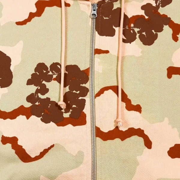 Denim Tears Yellow Brown Desert Camouflage Cotton Zipper Shirt - Image 4