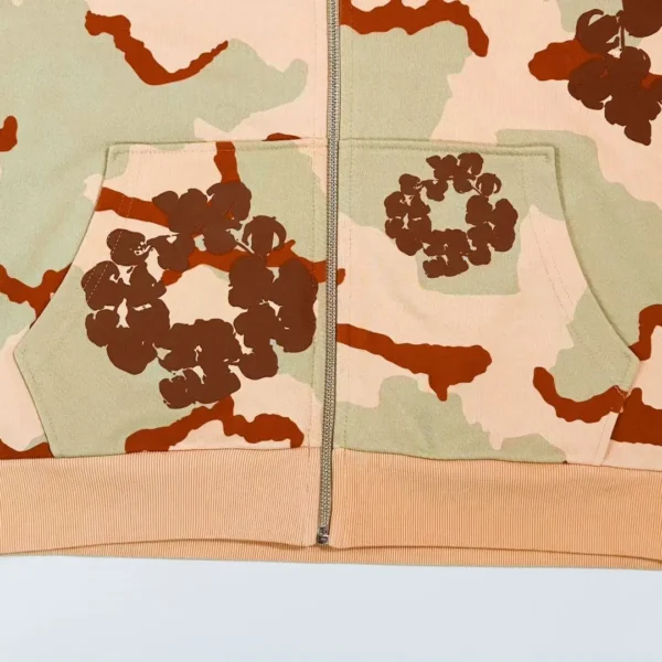 Denim Tears Yellow Brown Desert Camouflage Cotton Zipper Shirt - Image 6