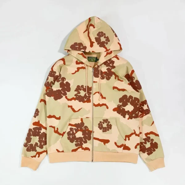 Denim Tears Yellow Brown Desert Camouflage Cotton Zipper Shirt