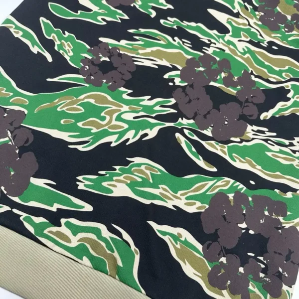 Denim Tears Green Tiger Pattern Camouflage Cotton Zipper Sweater - Image 8
