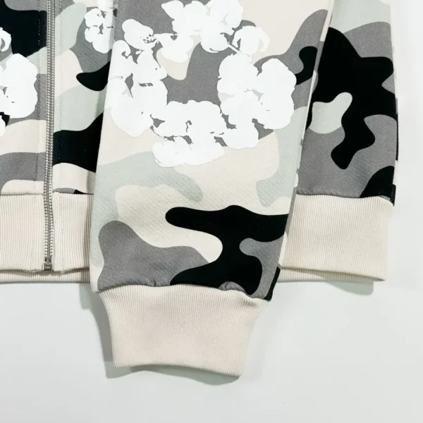 Denim Tears White Snow Camouflage Cotton Zipper Sweater - Image 7