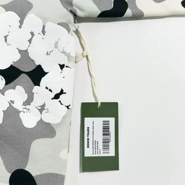 Denim Tears White Snow Camouflage Cotton Zipper Sweater - Image 8