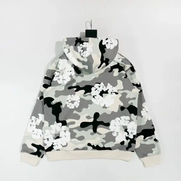 Denim Tears White Snow Camouflage Cotton Zipper Sweater - Image 2
