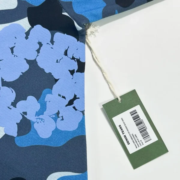Denim Tears Blue Camouflage Cotton Zipper Sweater  0737 - Image 8