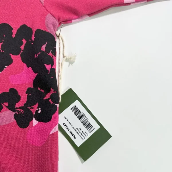 Denim Tears Pink Camouflage Cotton Zipper Sweater  0737 - Image 8