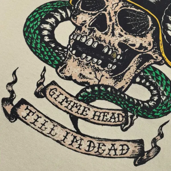 Gallery Depot. Skull Green Snake Beige Short Sleeve - Image 6