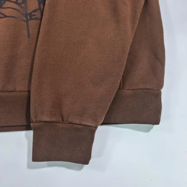 Sp5der Brown Hot Diamond Spider Web Hoodie - Image 7