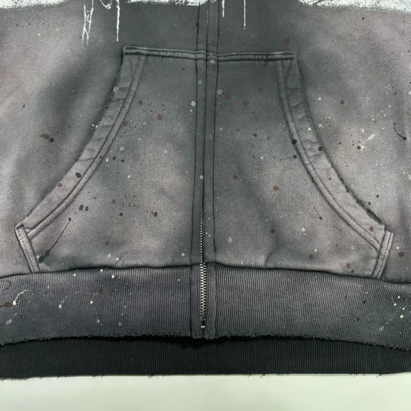 Hellstar Black Halloween Inkjet Zipper Sweater - Image 7