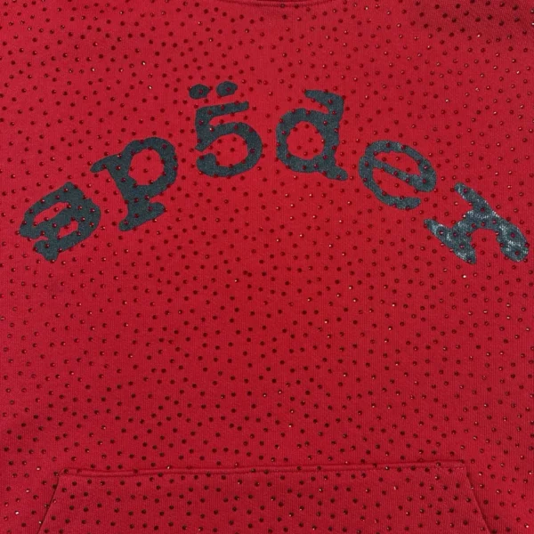 Sp5der Red Diamond Hoodie - Image 4