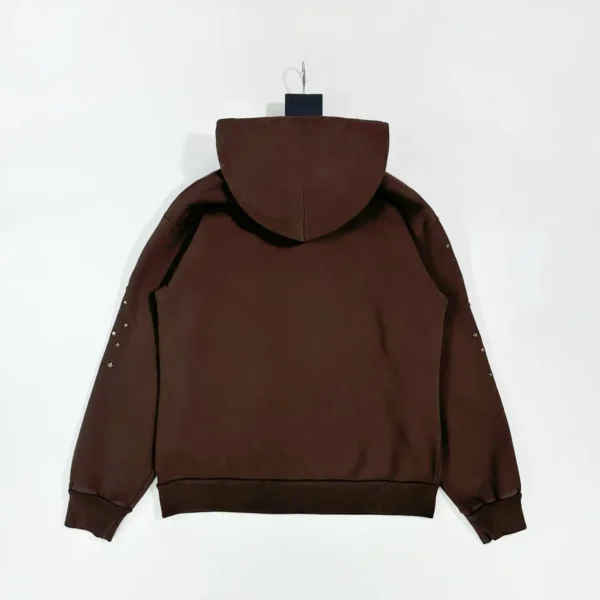 CJ x Sp5der Rodeo Spider Web Copper Nail Brown Hoodie - Image 2