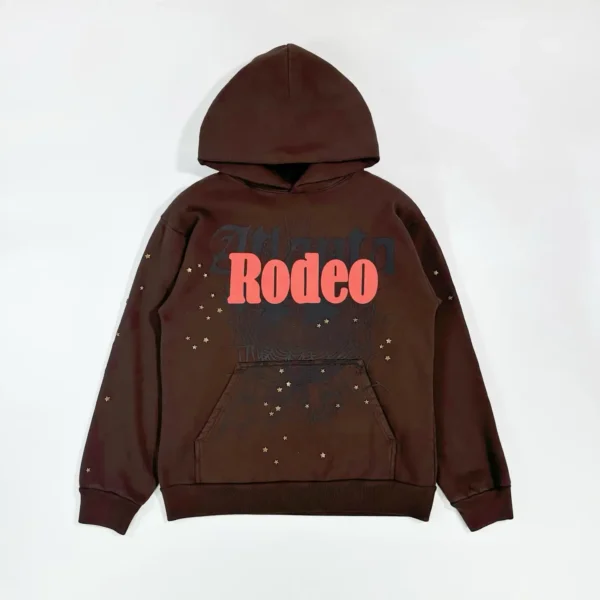 CJ x Sp5der Rodeo Spider Web Copper Nail Brown Hoodie