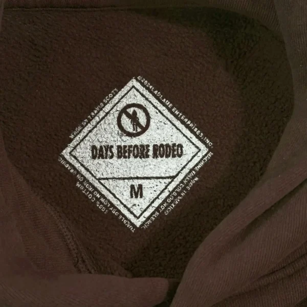 CJ x Sp5der Rodeo Spider Web Copper Nail Brown Hoodie - Image 3