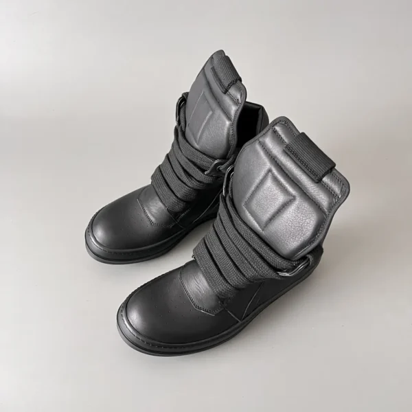 Rick Owens      New Coarse Lace Series - Mainline Black High Top Lace - Image 8