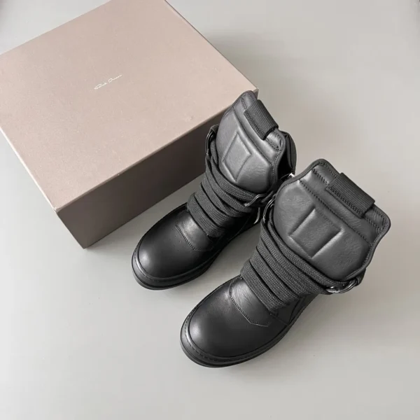 Rick Owens      New Coarse Lace Series - Mainline Black High Top Lace - Image 9