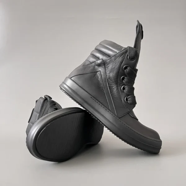 Rick Owens      New Coarse Lace Series - Mainline Black High Top Lace - Image 7