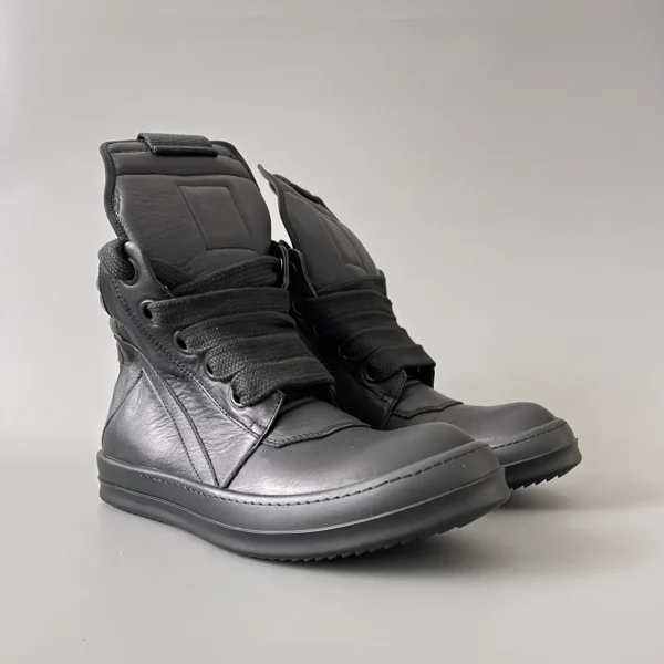 Rick Owens      New Coarse Lace Series - Mainline Black High Top Lace - Image 3