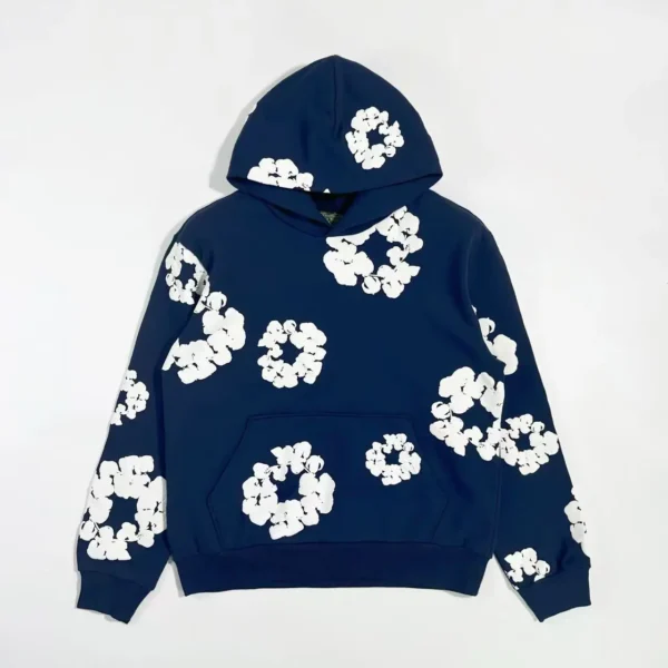 Denim Tears Mono navy blue kapok hoodie