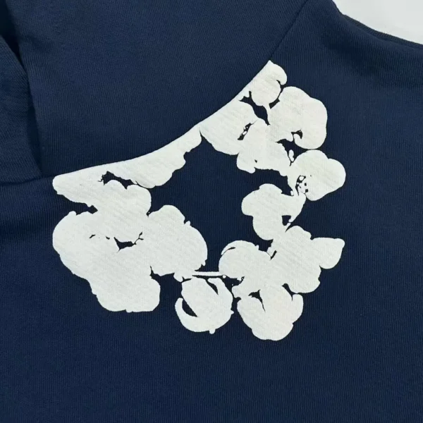 Denim Tears Mono navy blue kapok hoodie - Image 4