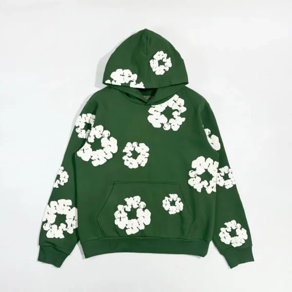 Denim Tears Mono Green Cotton Hoodie