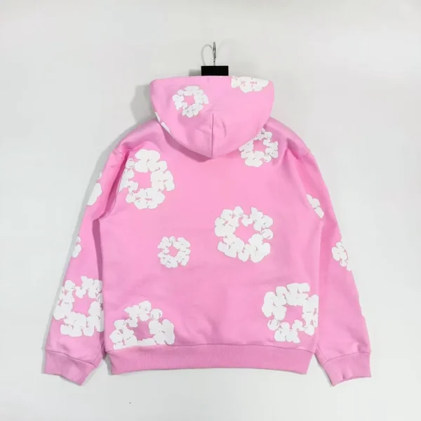 Denim Tears Mono Pink Kapok Hoodie - Image 2