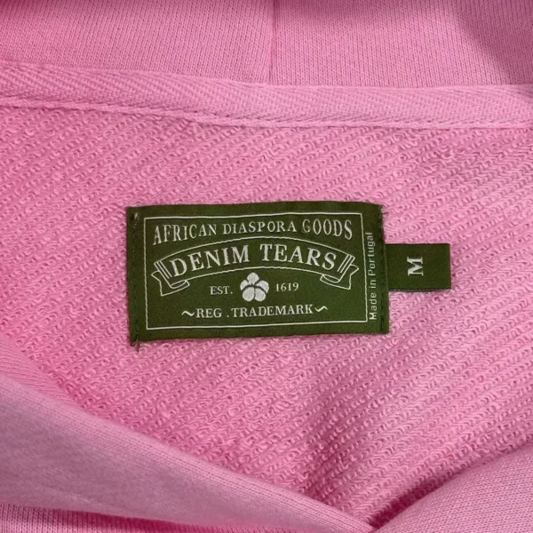 Denim Tears Mono Pink Kapok Hoodie - Image 3