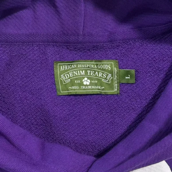 Denim Tears Mono Purple Kapok Hoodie - Image 3