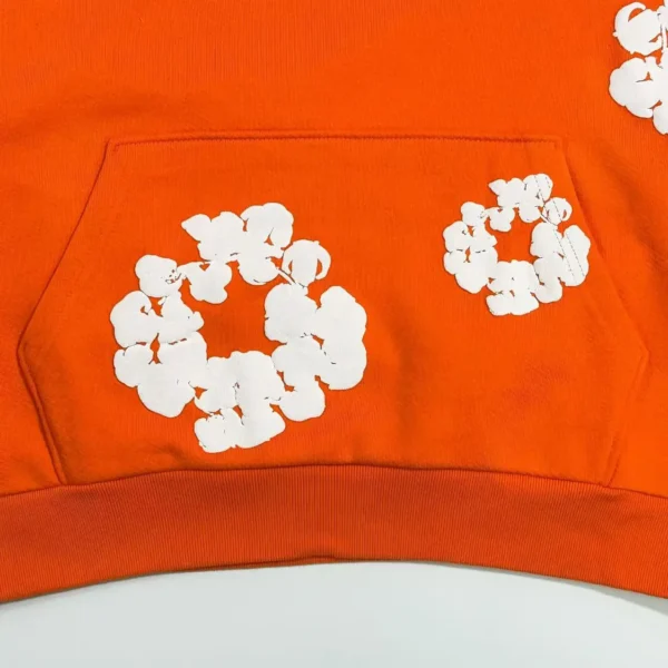 Denim Tears Mono Orange Kapok Hoodie - Image 6
