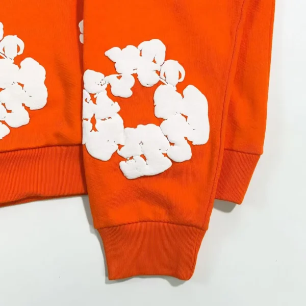 Denim Tears Mono Orange Kapok Hoodie - Image 7