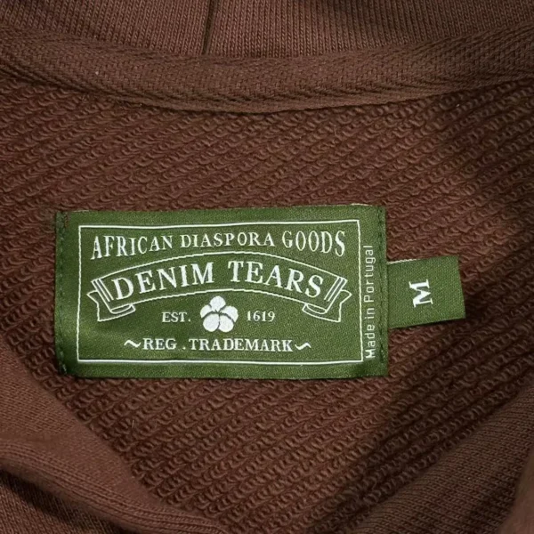 Denim Tears Mono Brown Kapok Hoodie - Image 3