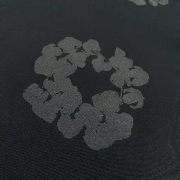 Denim Tears Mono Black Grey Kapok Hoodie - Image 5