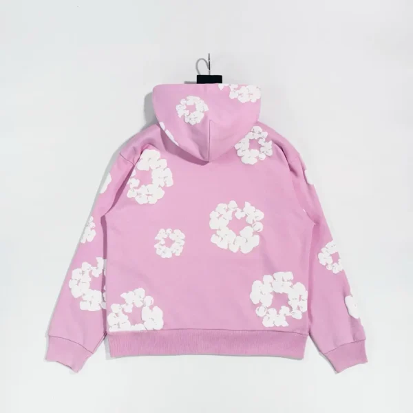 Denim Tears Mono Cherry Blossom Pink Kapok Hoodie - Image 2