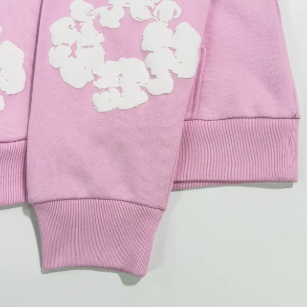 Denim Tears Mono Cherry Blossom Pink Kapok Hoodie - Image 8