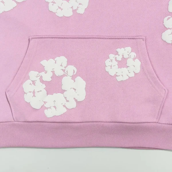 Denim Tears Mono Cherry Blossom Pink Kapok Hoodie - Image 7