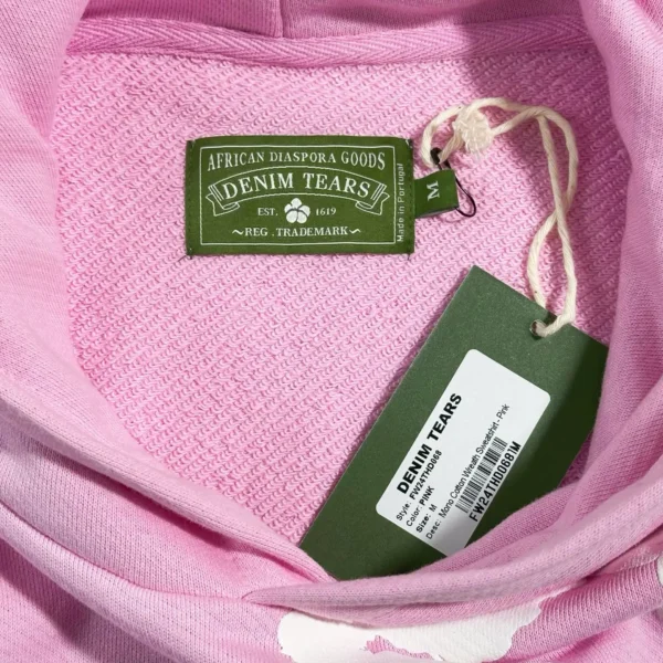 Denim Tears Mono Cherry Blossom Pink Kapok Hoodie - Image 5