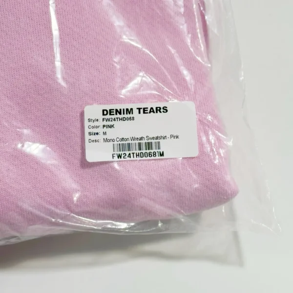 Denim Tears Mono Cherry Blossom Pink Kapok Hoodie - Image 11