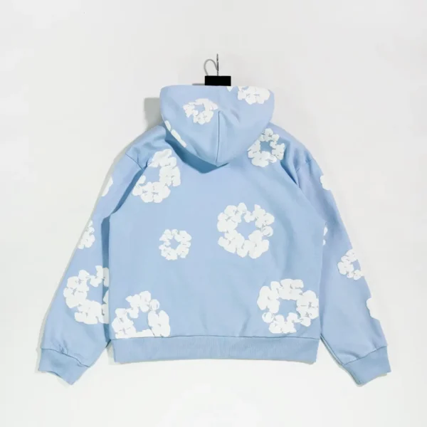 Denim Tears Mono Sky Blue Kapok Hoodie - Image 2