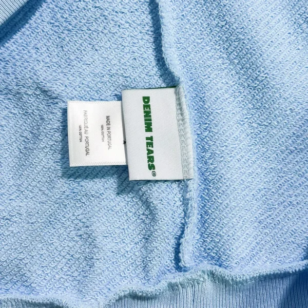 Denim Tears Mono Sky Blue Kapok Hoodie - Image 10