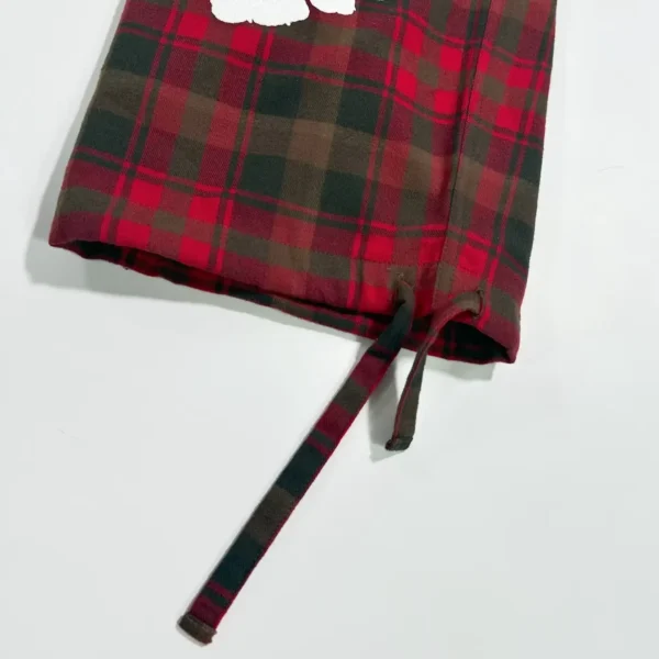 Denim Tears Red Grid Kapok Flower Pajama Pants - Image 8