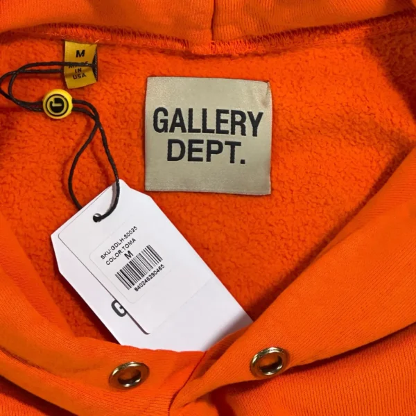 Gallery Depot. 90's GD Logo Orange Hoodie - Image 3
