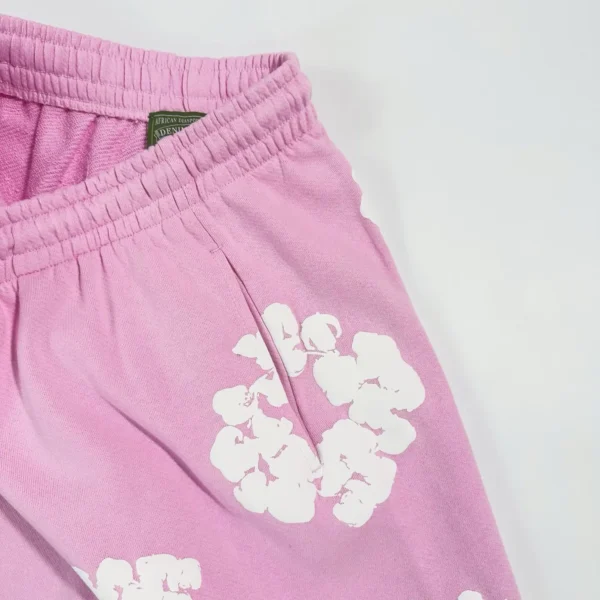 Denim Tears Mono Sky Blue Cotton Flower Sanitary Pants - Image 4