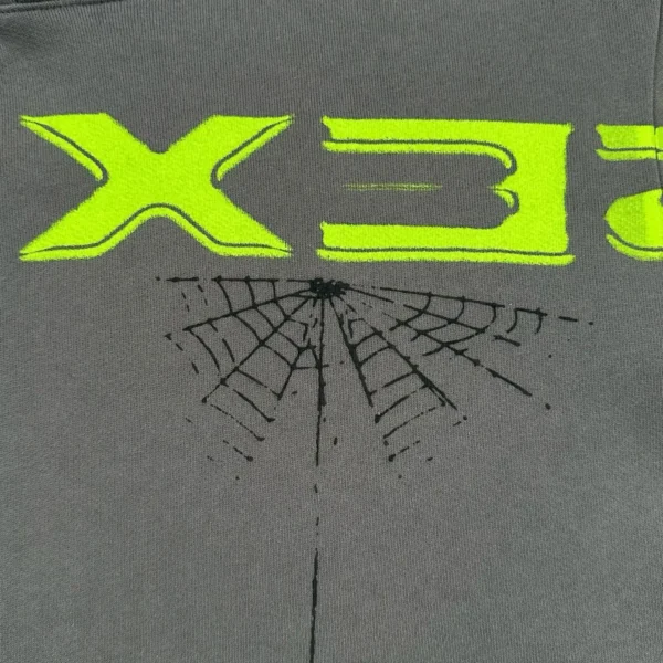Sp5der Grey Brown Hoodie - Image 4