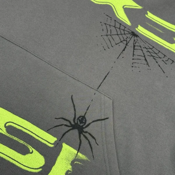 Sp5der Grey Brown Hoodie - Image 7