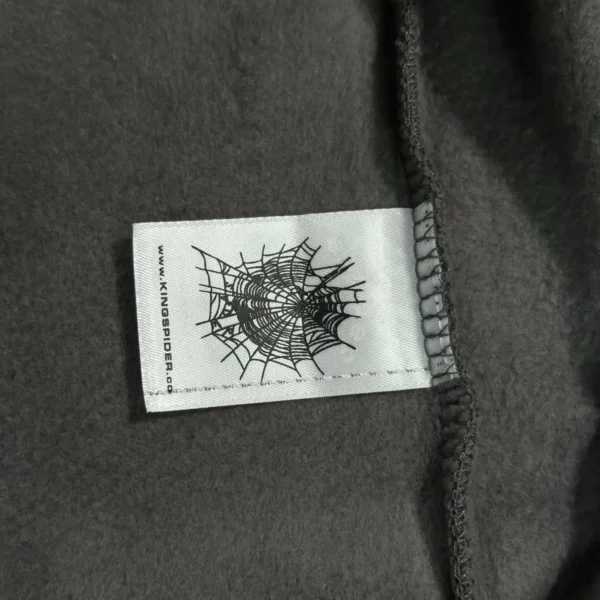 Sp5der Grey Brown Hoodie - Image 11